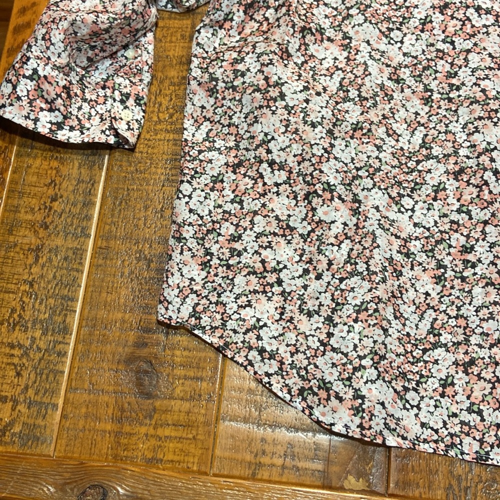 NWT Lauren Ralph Lauren Blouse Size 3X Green Label Floral Silk Blend Shirt - Picture 4 of 9